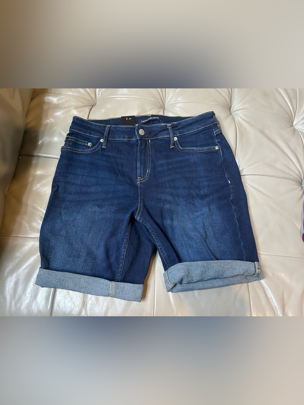 Calvin Klein Jeans Women's Denim Shorts, (Tiara Blue, 10) NWT